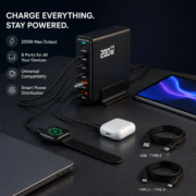 Premier Garde 200W MULTI PORT CHARGER WITH USB - TYPE-C CABLE - Image 3