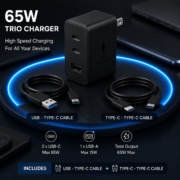 Premier Garde 65 W TRIO CHRAGER WITH USB - TYPE-C CABLE - Image 2
